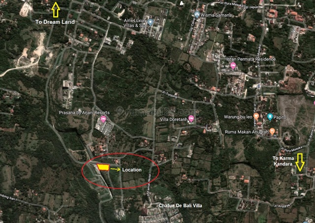 Freehold Land In Ungasan Close To Villa Complex, Ungasan, Badung
