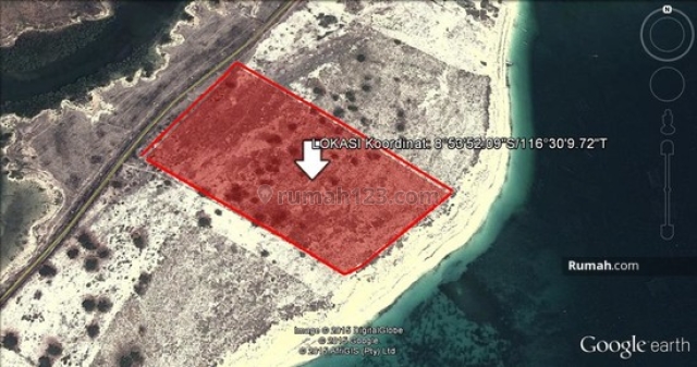 Tanah Di Pantai Gili Gede beach Lombok Barat Luas 4,4 Hektar Rp 40 Jt/Are, Batu Layar, Lombok Barat