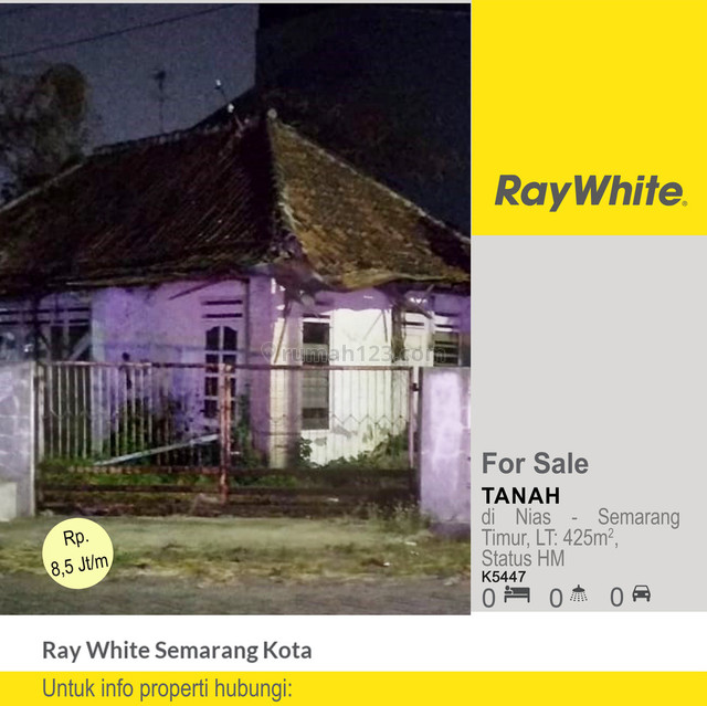 DIJUAL TANAH DAERAH SEMARANG TIMUR - K5447, Semarang Timur, Semarang