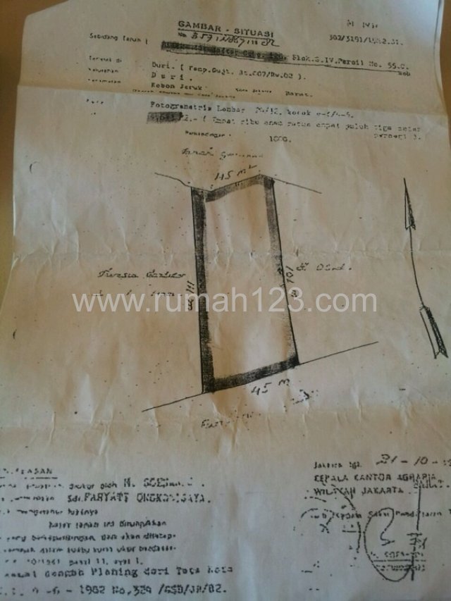 Tanah Ajuna Utara Sebelah Universitas Ukrida Samping Tol, Kebon Jeruk, Jakarta Barat