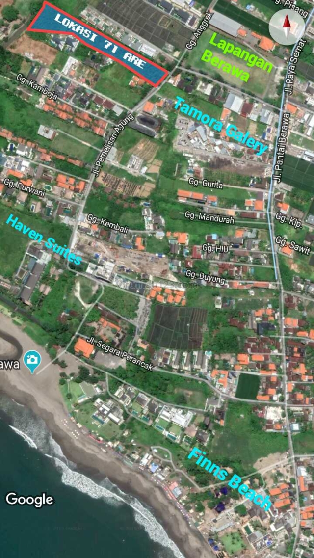 Prime Freehold Land Business Opportunity In Berawa Beach Street In Walking Distance To The Beach, Canggu, Badung