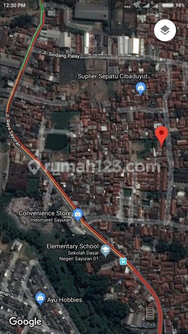 Tanah siap pakai di dalam komplek perumahan. Daerah Rancamanyar, Cibaduyut, Cangkuang, Bandung