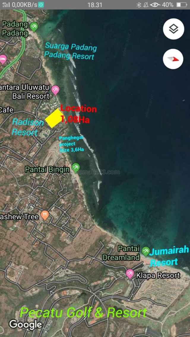 Great Sceneries of This Stunning Plot in Uluwatu Bali with Unblock Ocean Views, Pecatu, Badung