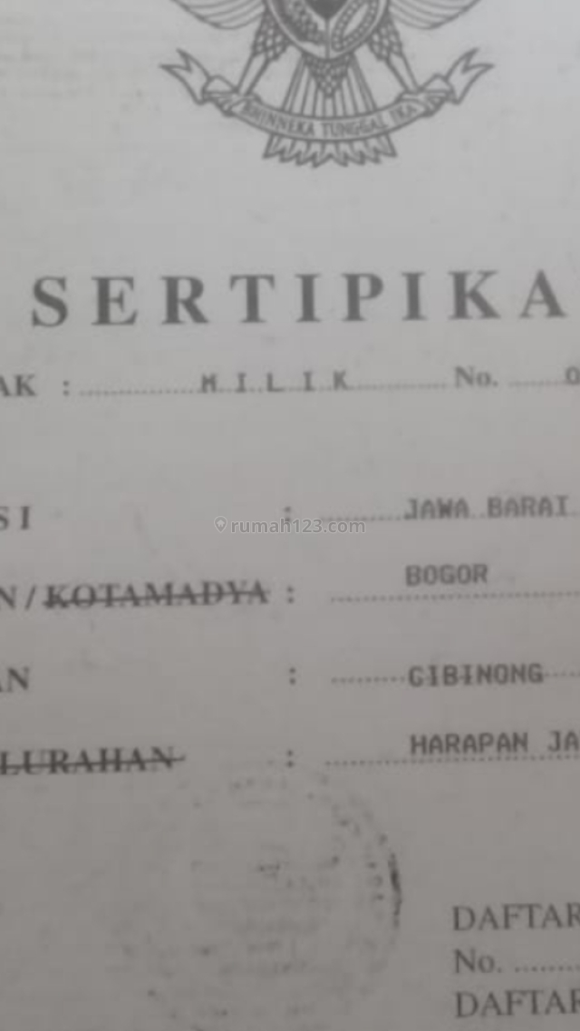 Tanah Luas 9998 m2 Murah..Cocok u/Cluster dll, Cibinong, Bogor