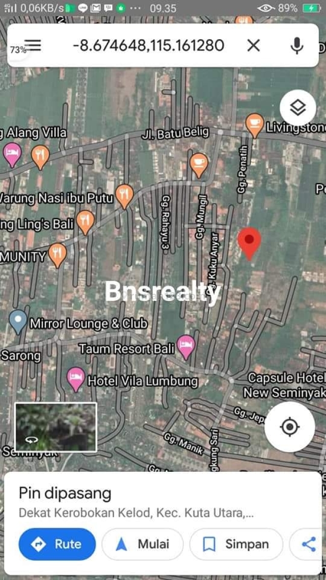 Tanah Lokasi Petitenget, Petitenget, Badung
