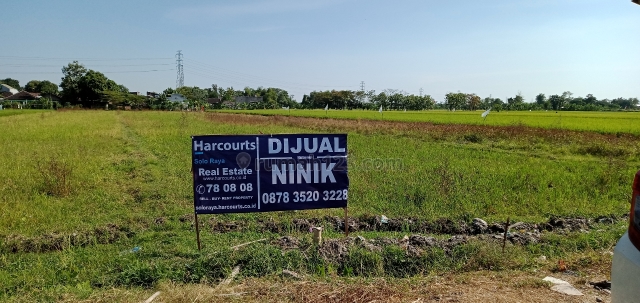 Tanah pekarangan luas cocok untuk Perumahan, lokasi strategis, Solo Baru, Solo