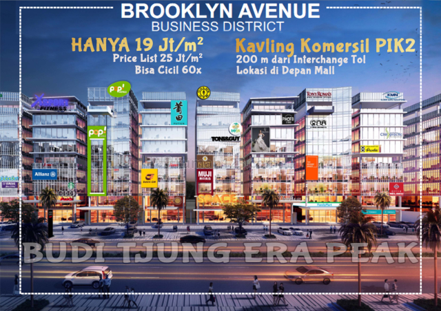 Baru Harga Miring Tanah Kavling Komersil 450 m PIK 2 Brooklyn Utara Jakarta Tangerang Dadap Banten, Pantai Indah Kapuk, Jakarta Utara