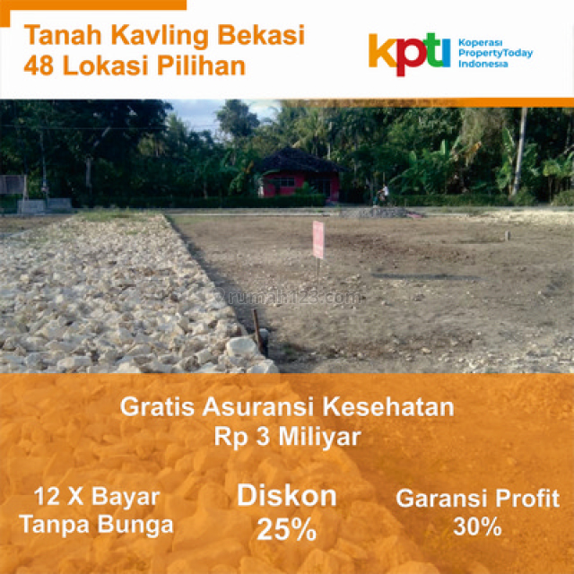 Beli Tanah Dekat Pintu Tol Tambun, Promo Disc.25%: Ambil Profitnya!, Mustikajaya, Bekasi