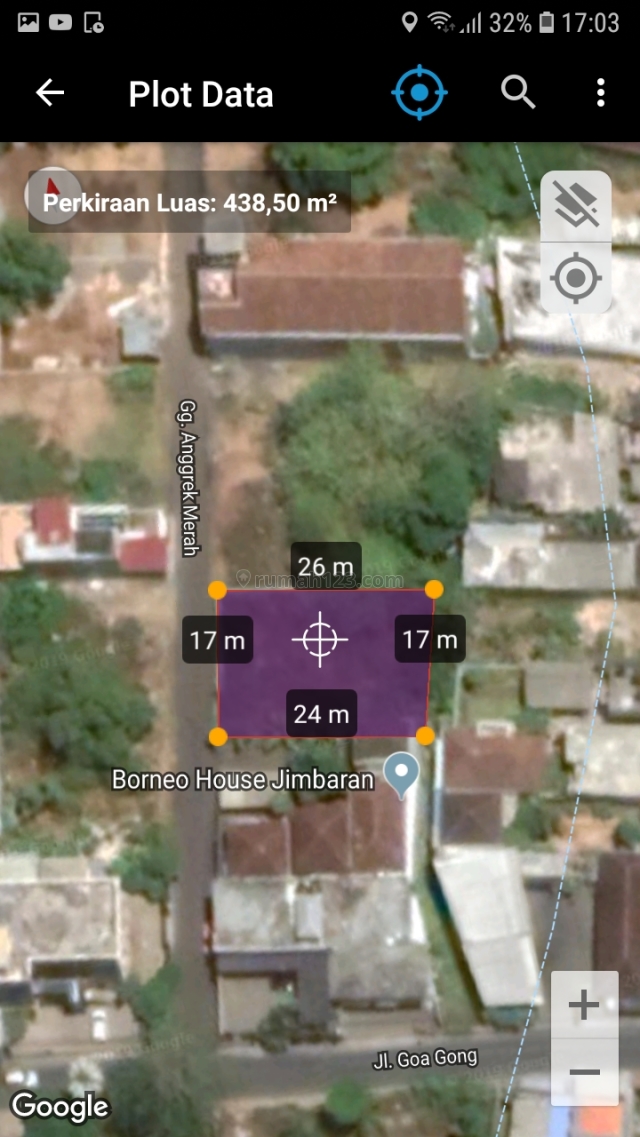 Tanah di Goa gong bawah, Goa Gong, Badung