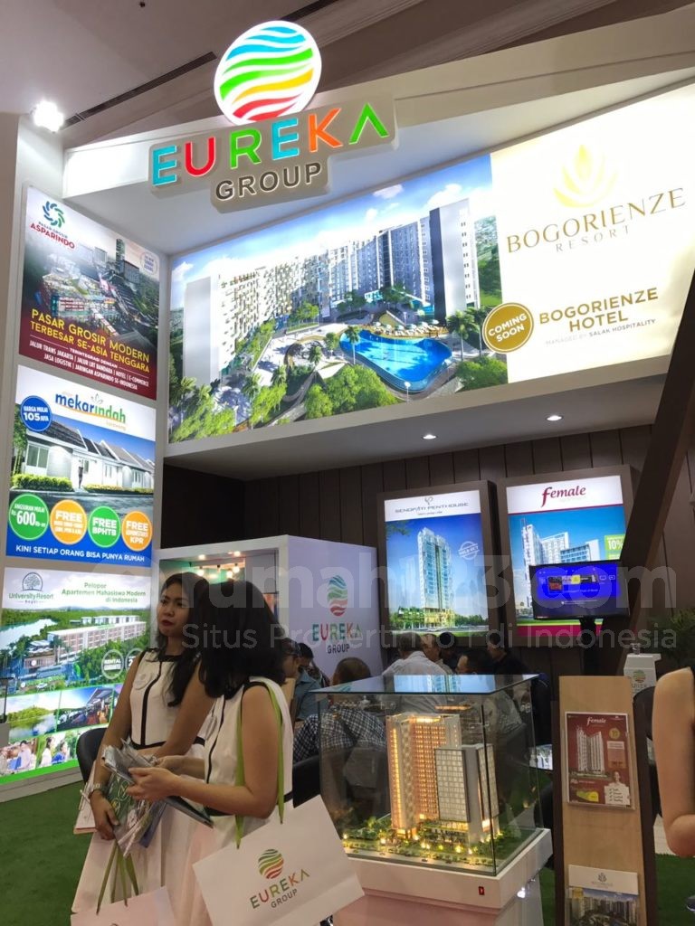 Booth Eureka Group pada event Indonesia Property Expo (IPEX) 2017, di Jakarta Convention Center (JCC), 11-19 Februari. Foto: Rumah123