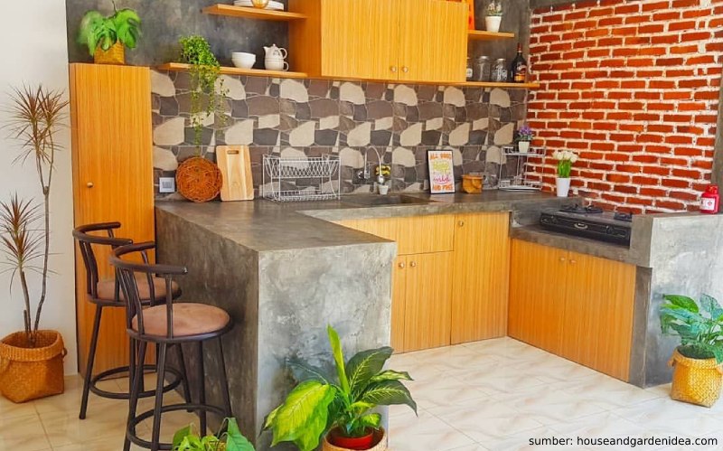 dapur minimalis gaya pedesaan
