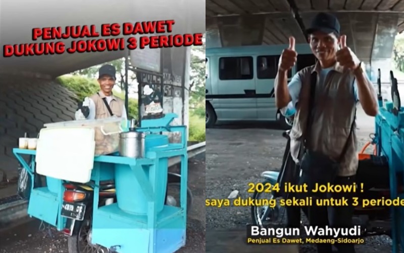 tukang cendol dukung jokowi 3 periode