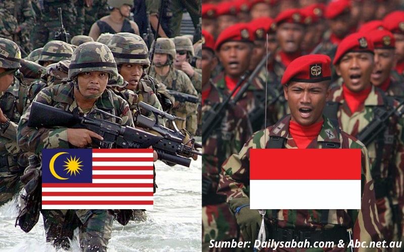 kekuatan militer indonesia vs malaysia